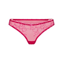 EMBROIDERED TULLE THONG