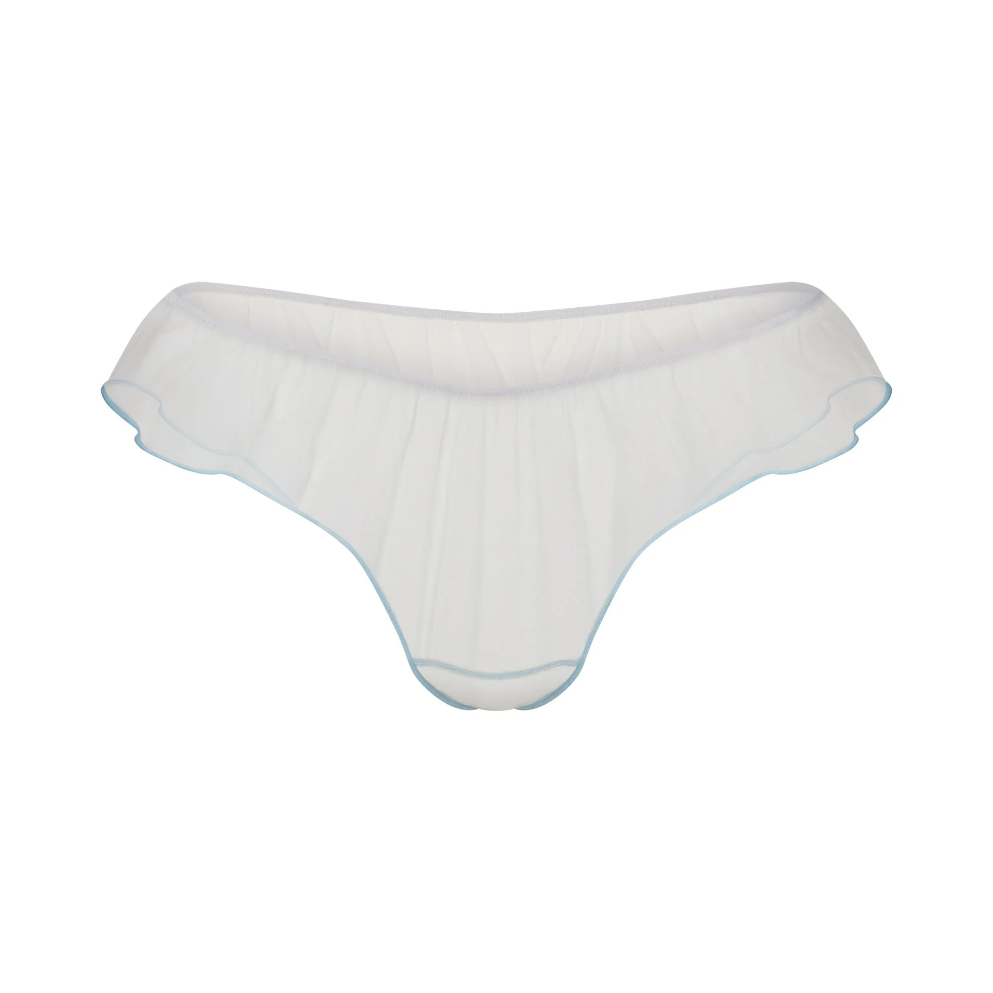 TULLE THONG | PLATINUM CONTRAST FLAT ON A WHITE BACKGROUND | FLT