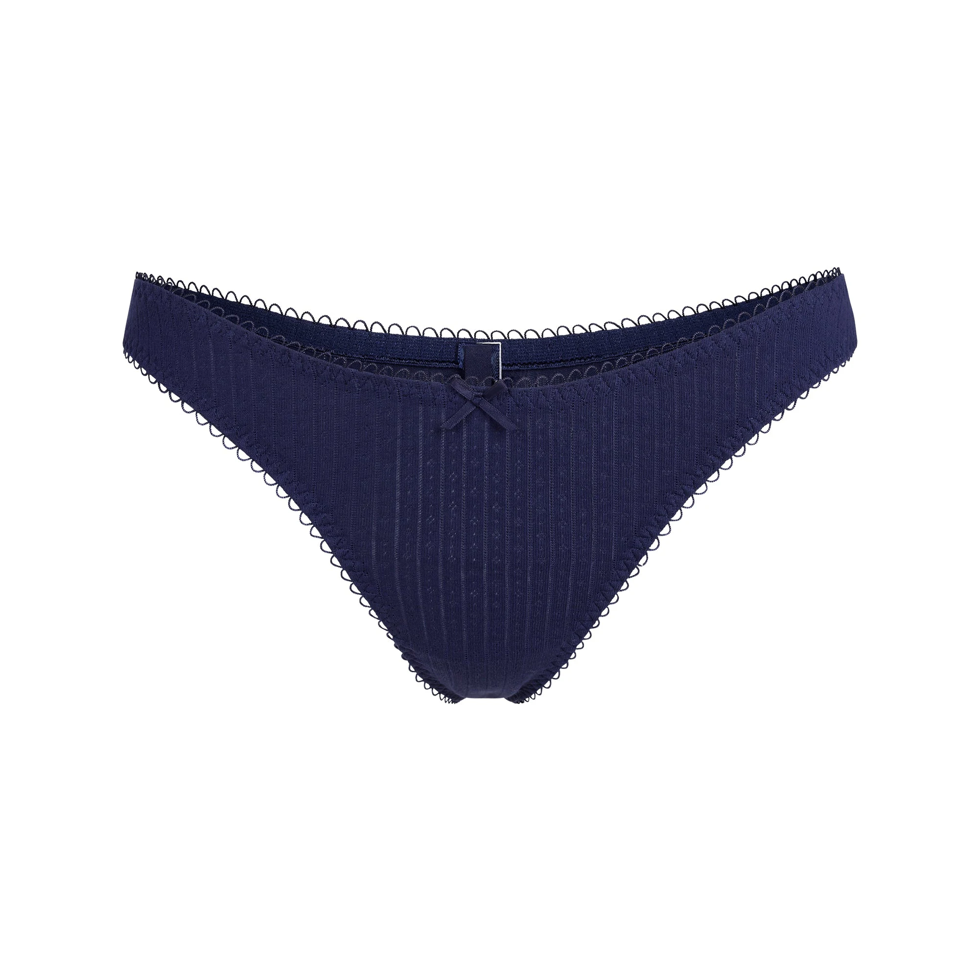 POINTELLE DIPPED THONG | WILDFLOWER FLAT ON A WHITE BACKGROUND | FLT