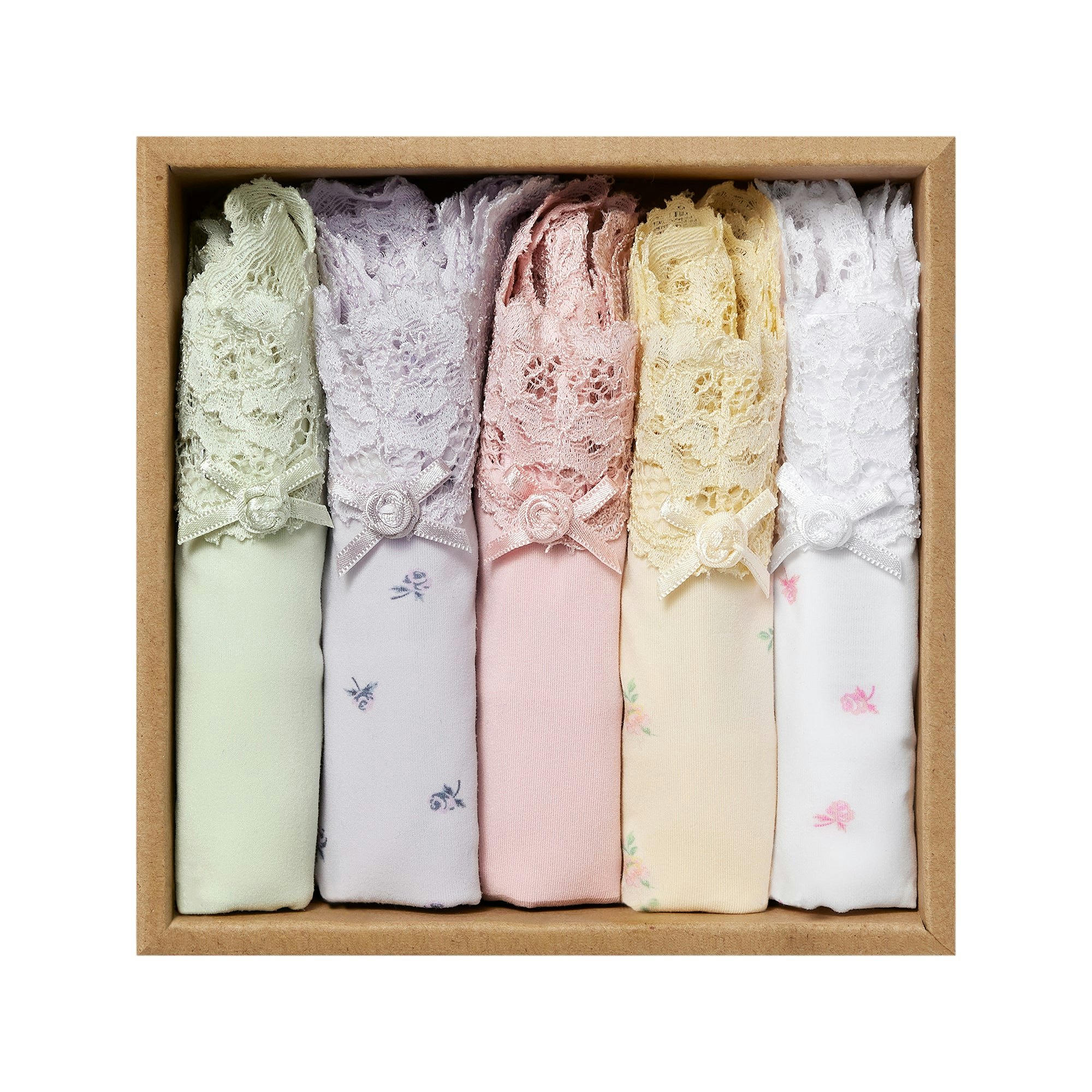 FITS EVERYBODY LACE DIPPED THONG 5-PACK | BOUQUET MULTI ADDITIONAL FABRIC DETAILS