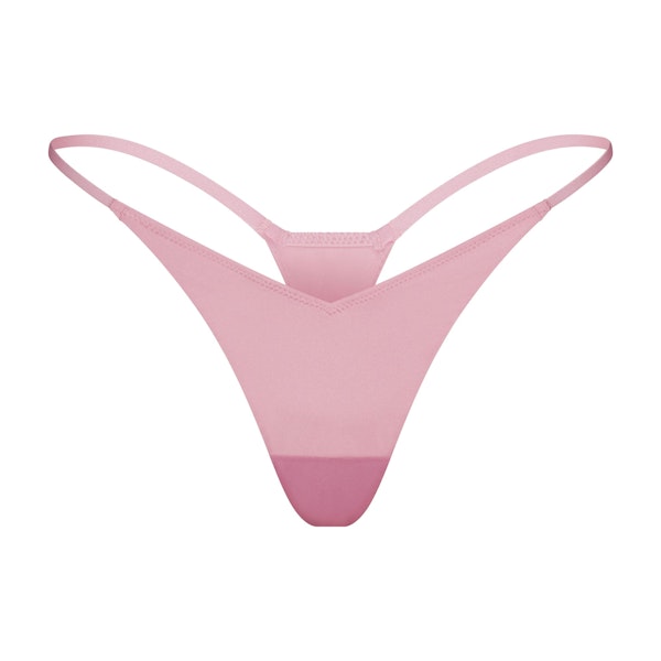 SHINE FOUNDATIONS DEEP V FRONT STRING THONG | CHERRY BLOSSOM FLAT ON A WHITE BACKGROUND | FLT