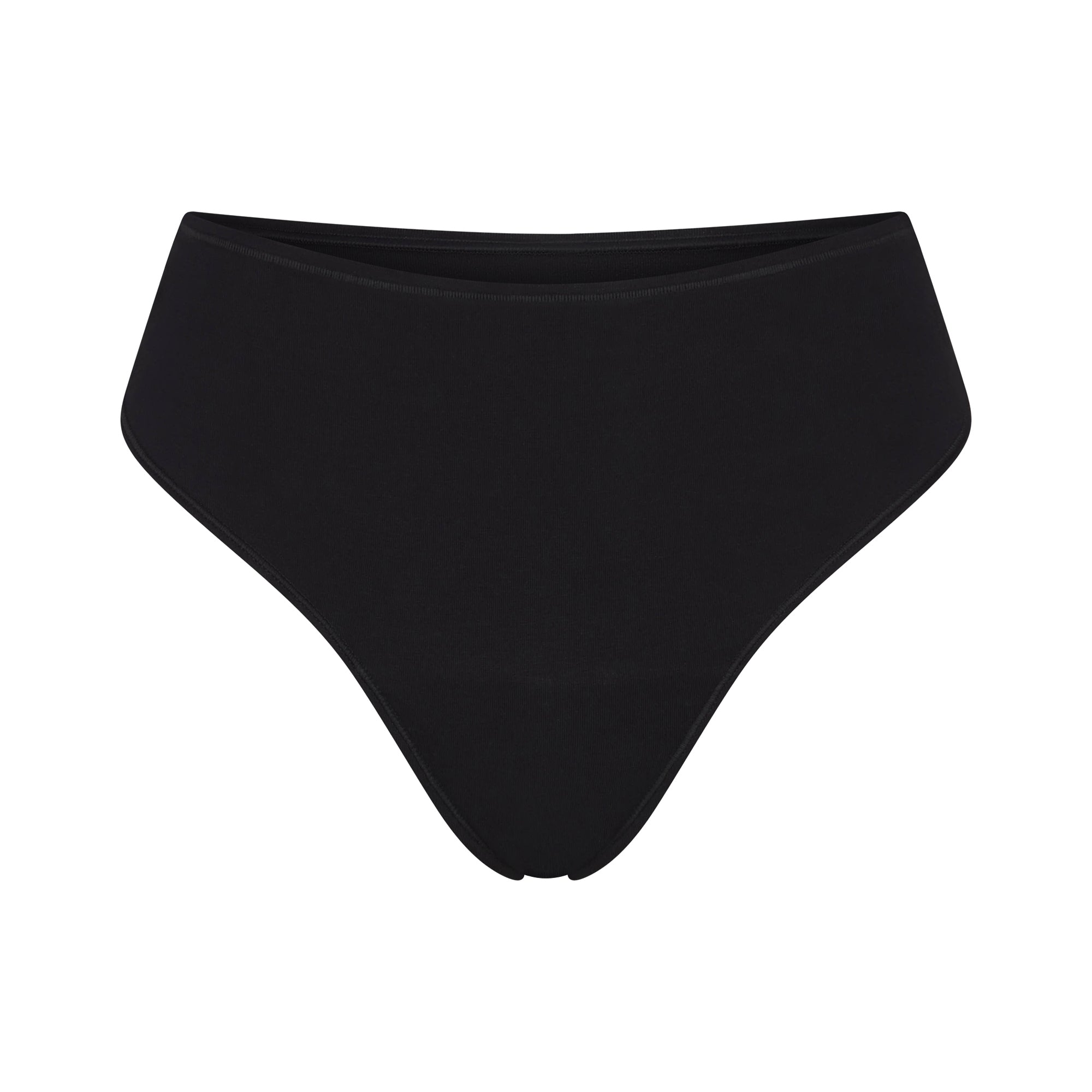 PERIOD PANTIES THONG | OBSIDIAN FLAT ON A WHITE BACKGROUND | FLT