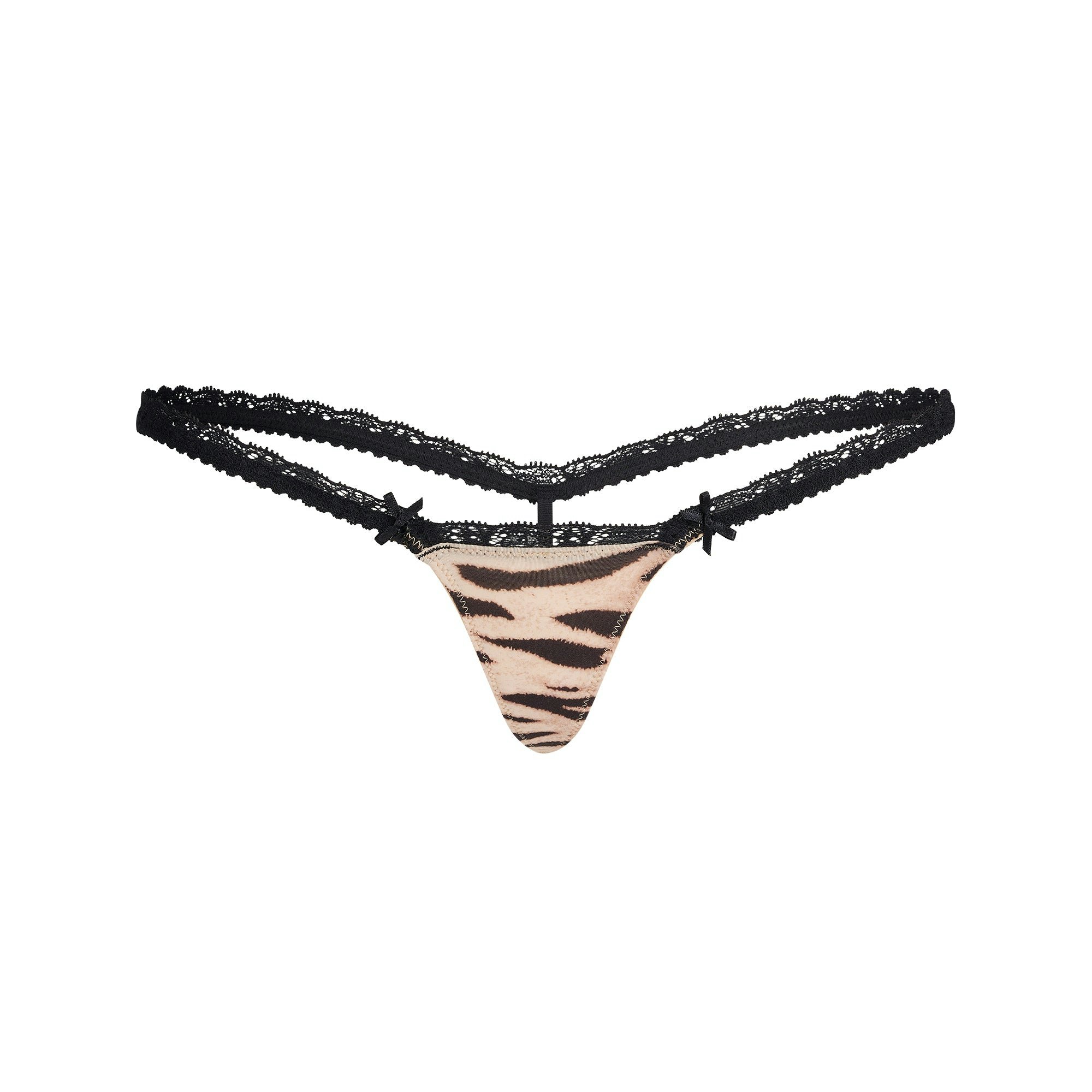 FITS EVERYBODY LACE MICRO THONG | SAND TIGER PRINT FLAT ON A WHITE BACKGROUND | FLT