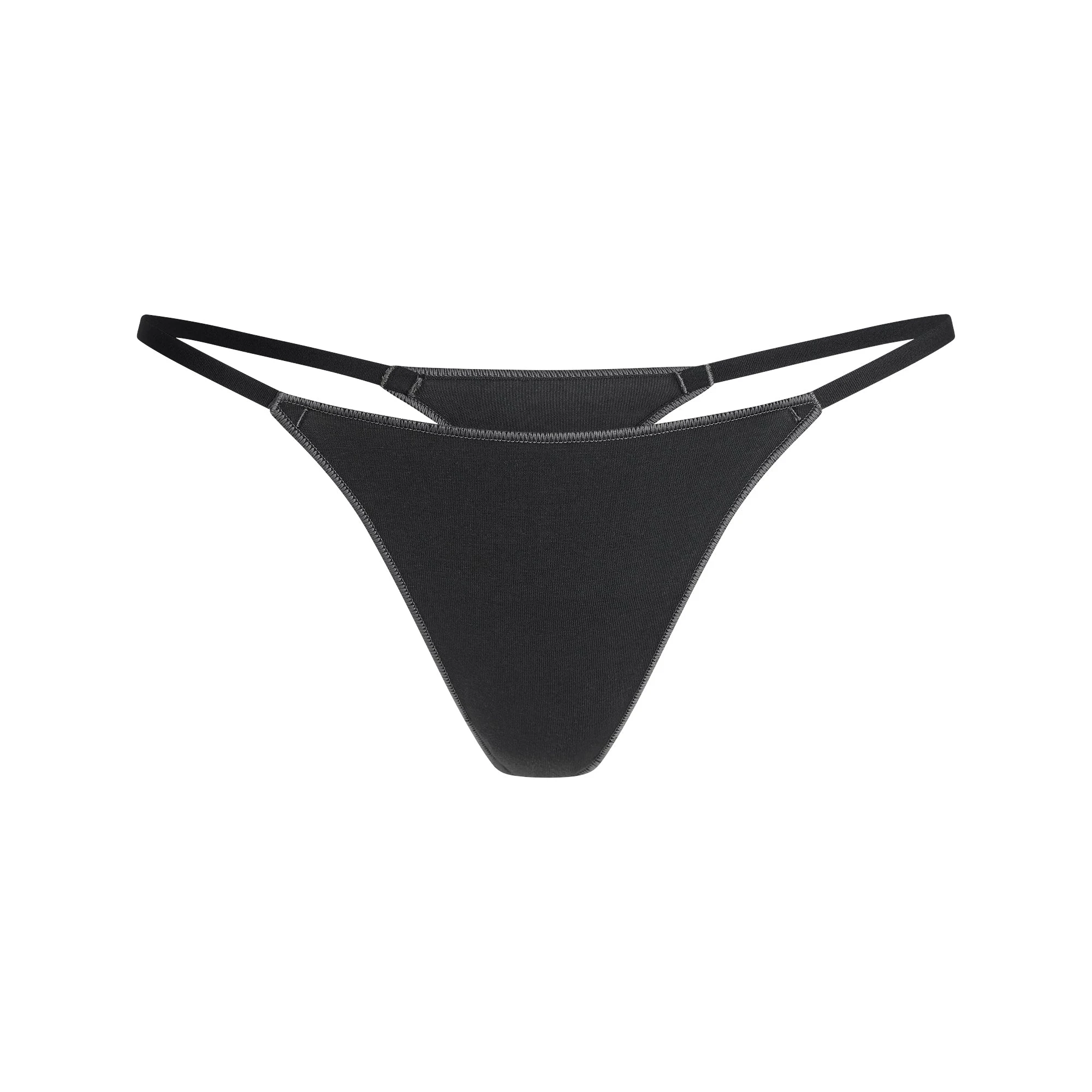 LIGHTWEIGHT COTTON STRING THONG | SOOT TONAL FLAT ON A WHITE BACKGROUND | FLT