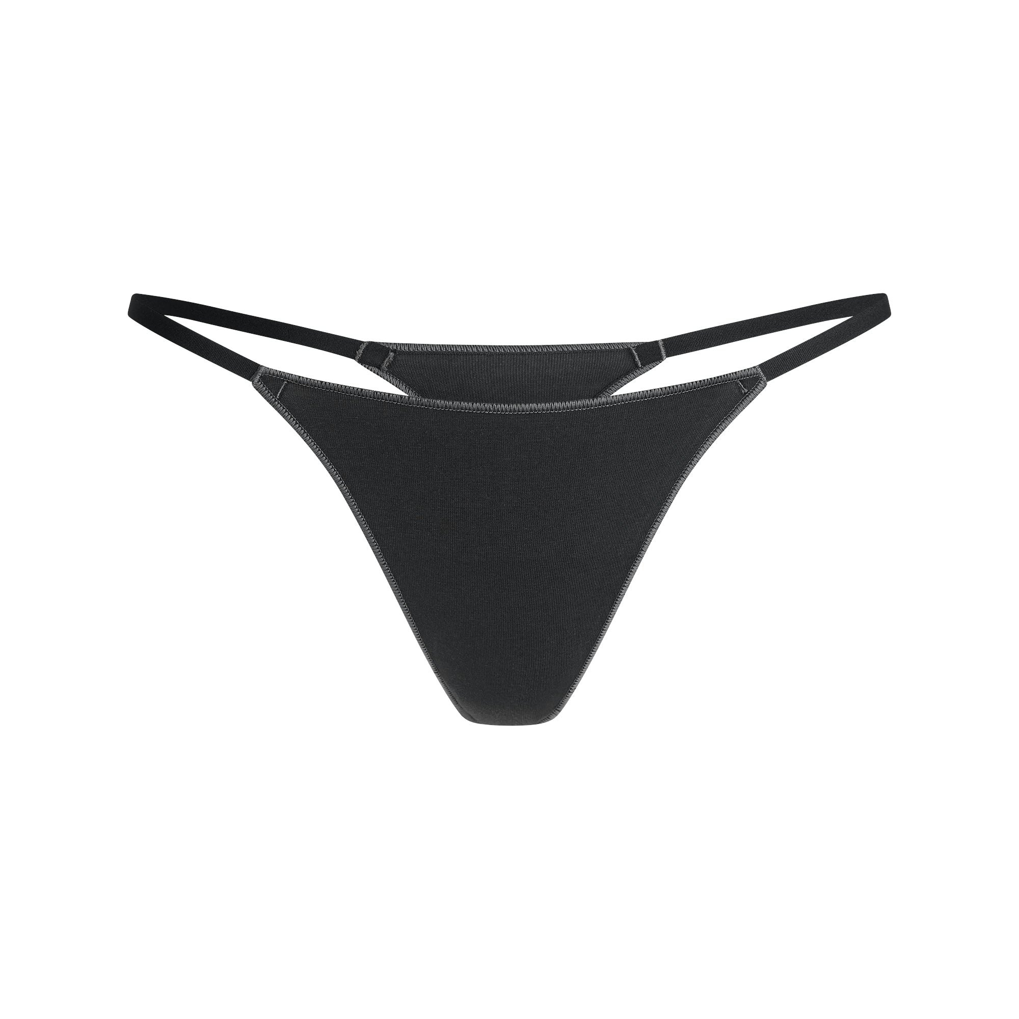 LIGHTWEIGHT COTTON STRING THONG | SOOT TONAL FLAT ON A WHITE BACKGROUND | FLT