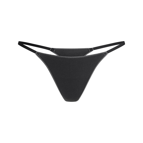 LIGHTWEIGHT COTTON STRING THONG | SOOT TONAL FLAT ON A WHITE BACKGROUND | FLT