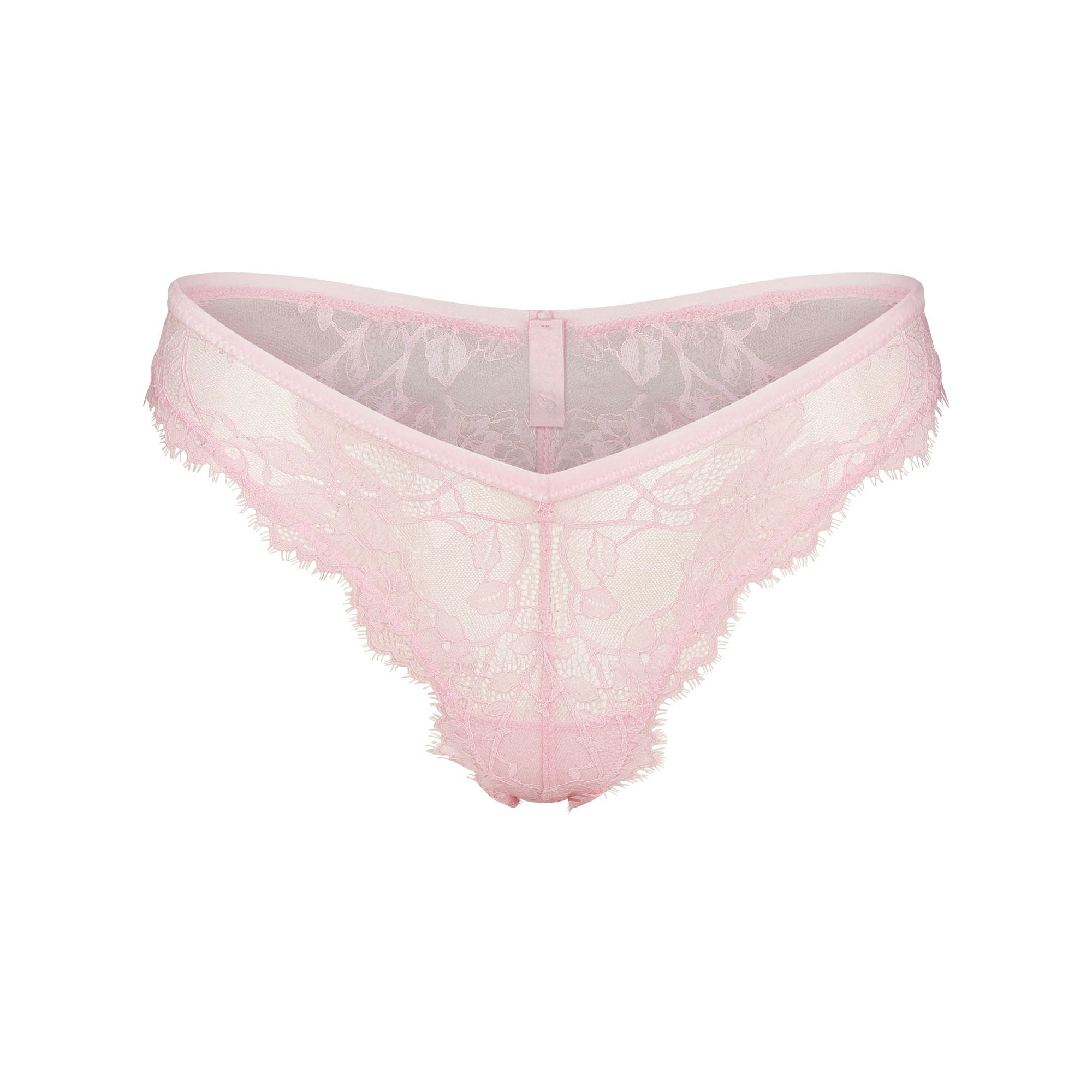 VELVET LACE DIPPED THONG | CHERRY BLOSSOM HEART BREAKER FLAT ON A WHITE BACKGROUND