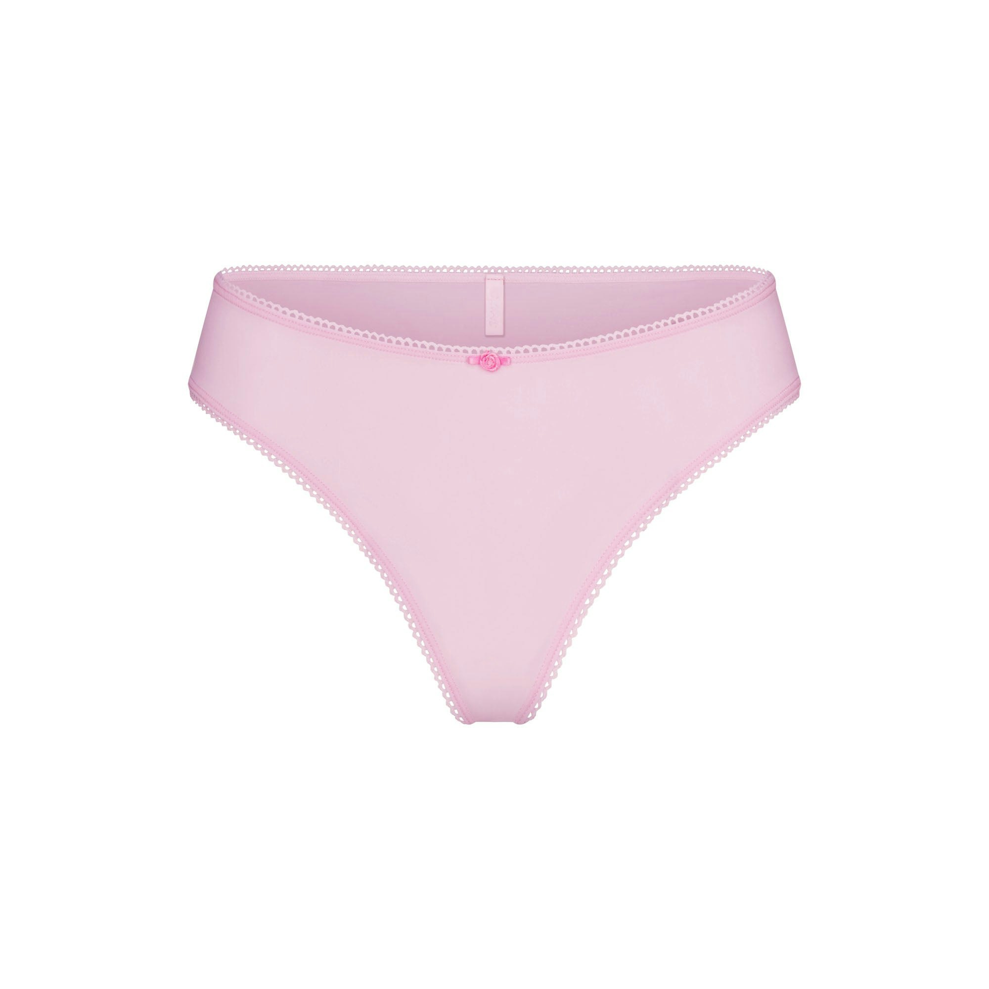 FITS EVERYBODY PICOT THONG | CHERRY BLOSSOM TONAL FLAT ON A WHITE BACKGROUND | FLT