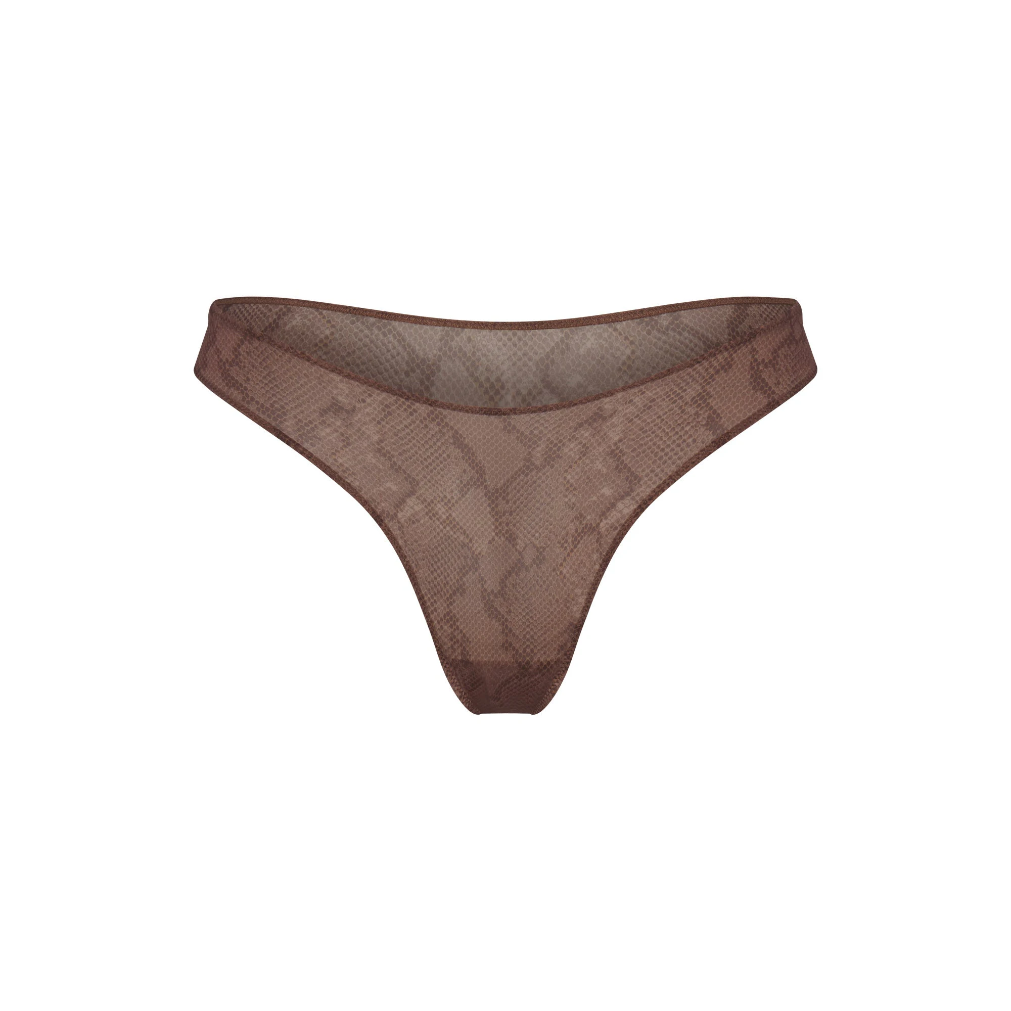 MILKY SHEER THONG | JASPER SNAKE PRINT FLAT ON A WHITE BACKGROUND | FLT