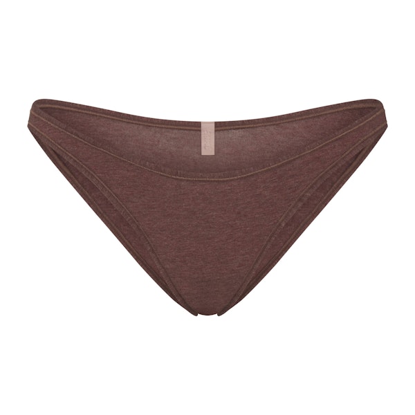 EVERYDAY COTTON BIKINI | COCOA HEATHER FLAT ON A WHITE BACKGROUND | FLT