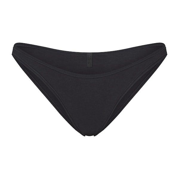 EVERYDAY COTTON BIKINI | ONYX FLAT ON A WHITE BACKGROUND | FLT