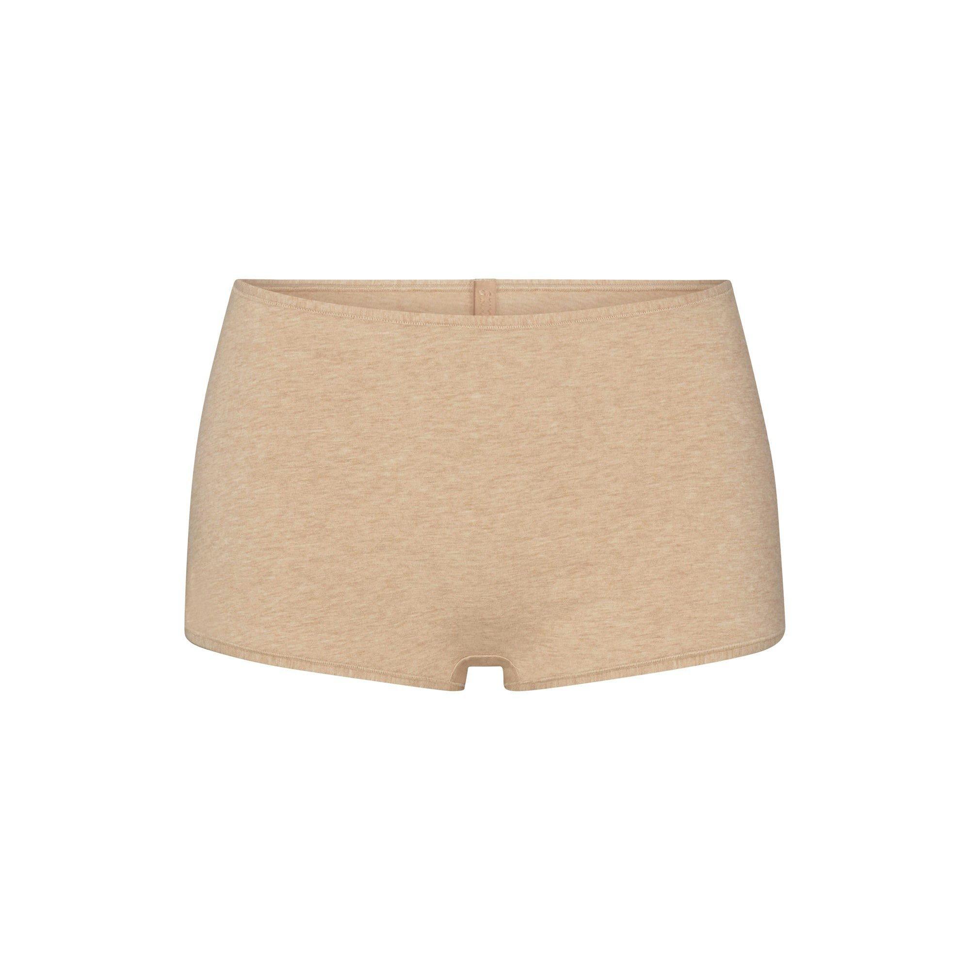 EVERYDAY COTTON BOY SHORT | CLAY HEATHER FLAT ON A WHITE BACKGROUND | FLT