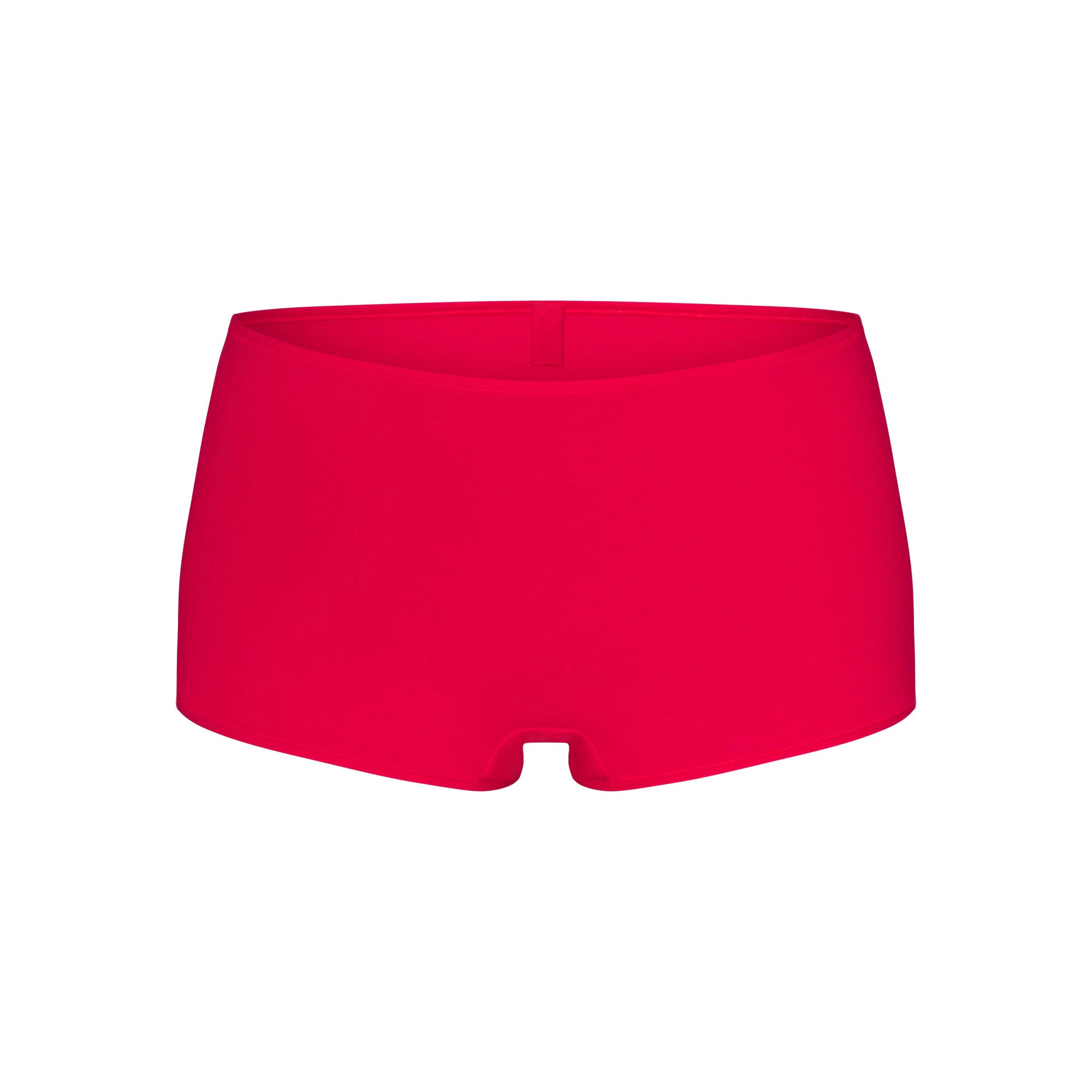 EVERYDAY COTTON BOY SHORT | CARMINE FLAT ON A WHITE BACKGROUND | FLT