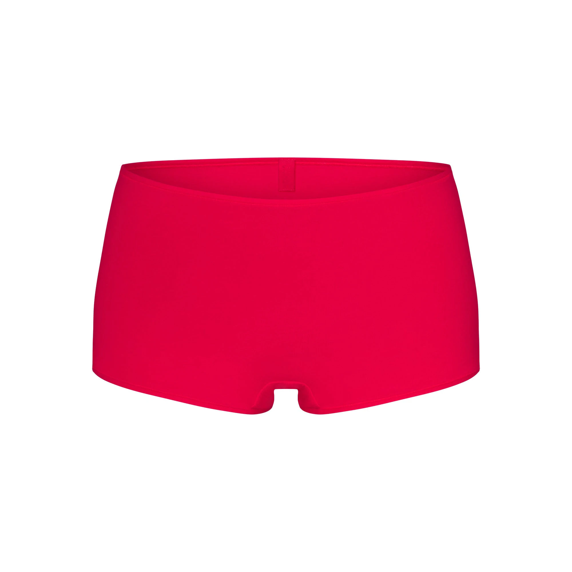 EVERYDAY COTTON BOY SHORT | CARMINE FLAT ON A WHITE BACKGROUND | FLT