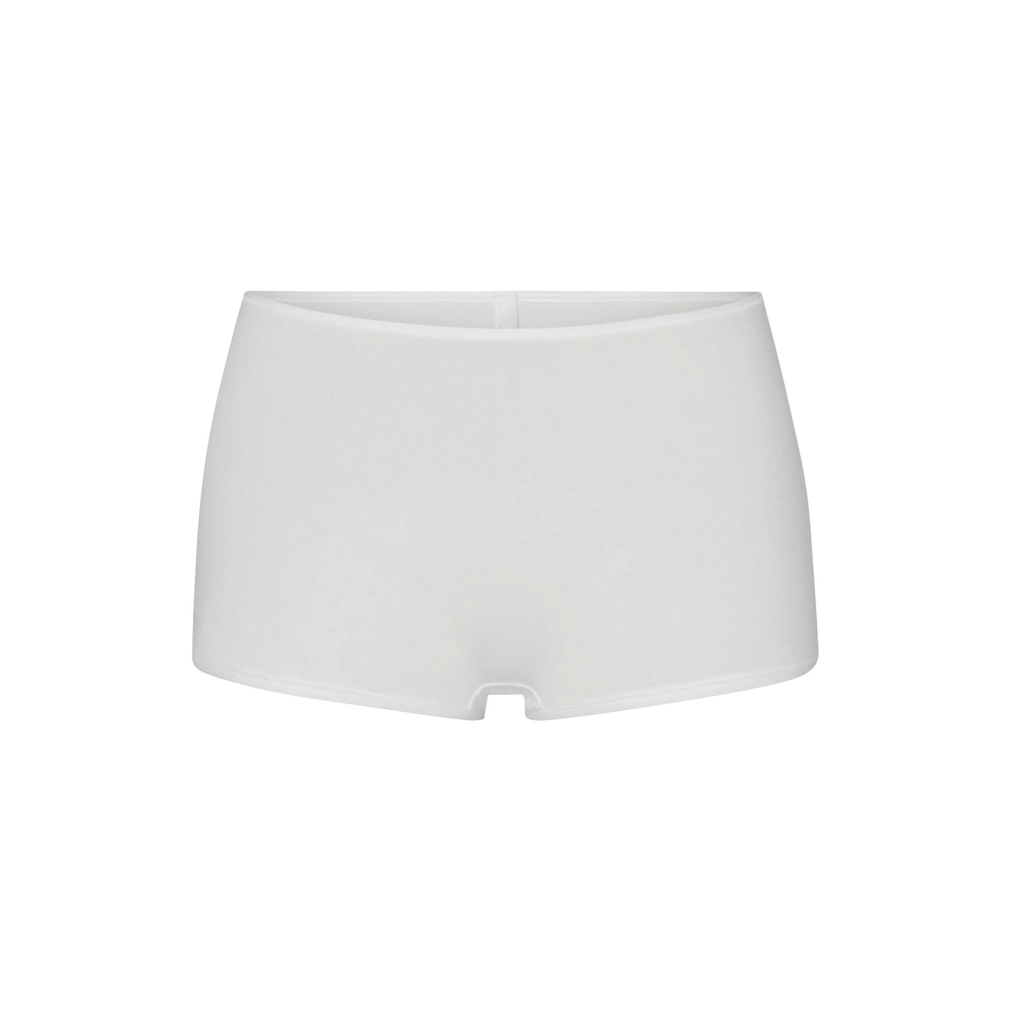 EVERYDAY COTTON BOY SHORT | SNOW FLAT ON A WHITE BACKGROUND | FLT