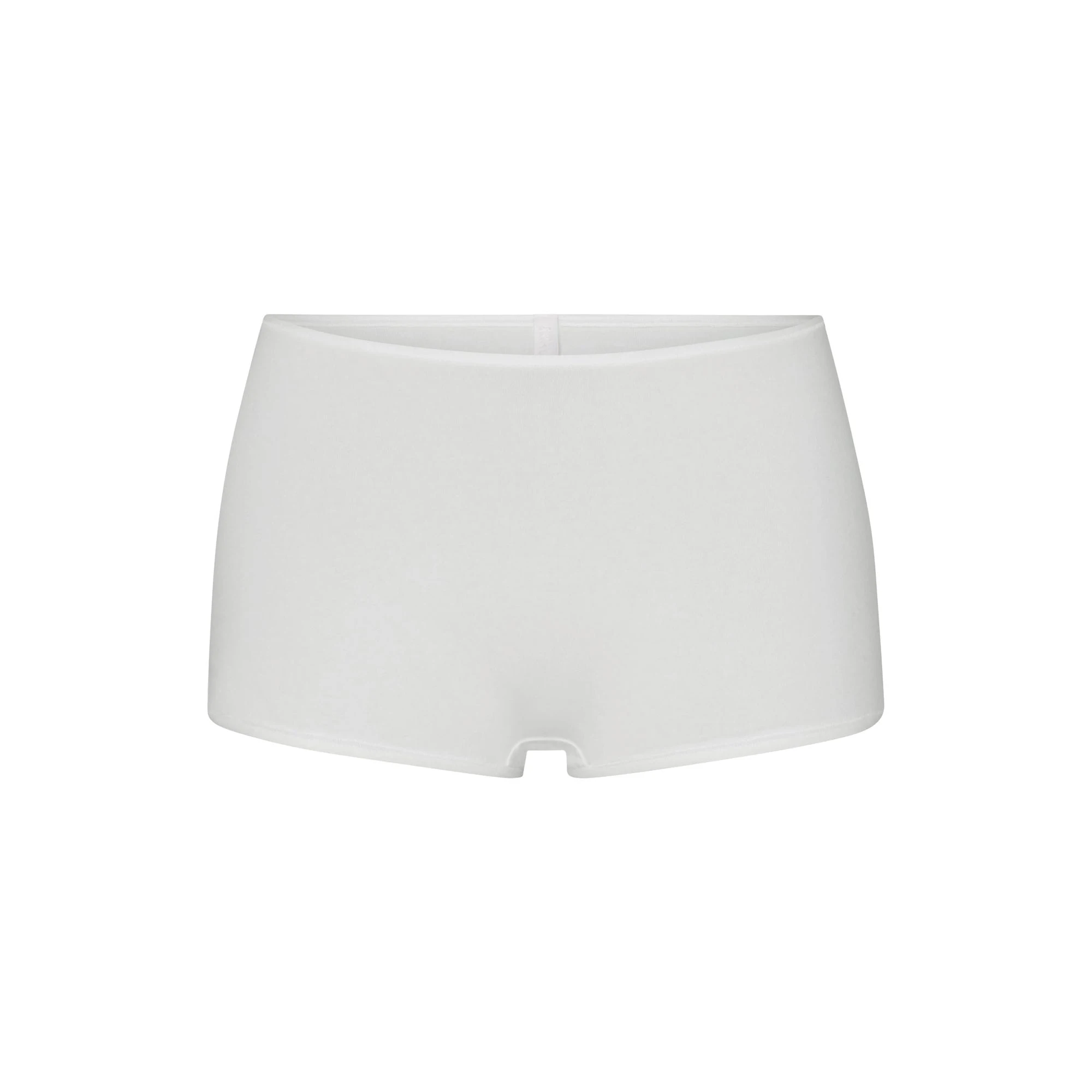 EVERYDAY COTTON BOY SHORT | SNOW FLAT ON A WHITE BACKGROUND | FLT