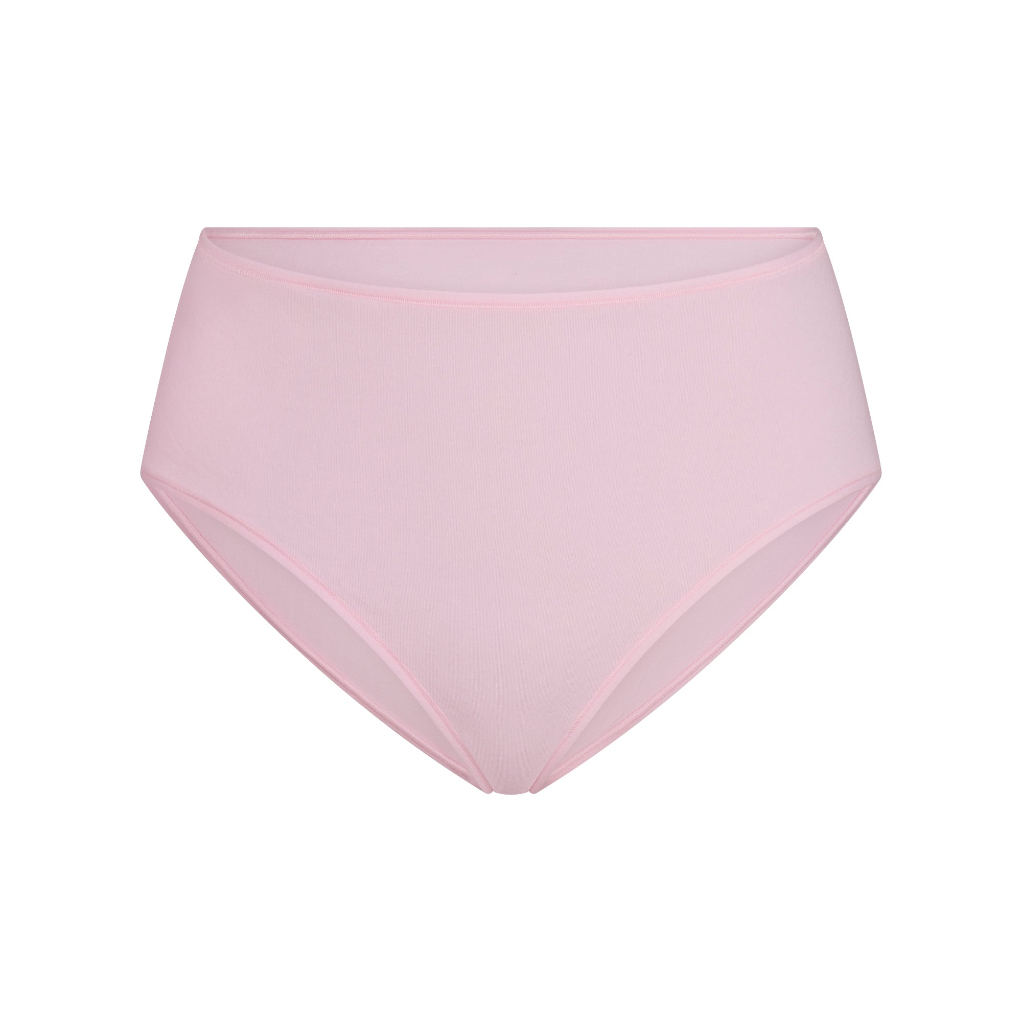 EVERYDAY COTTON HIGH-WAISTED BRIEF | PEONY FLAT ON A WHITE BACKGROUND | FLT
