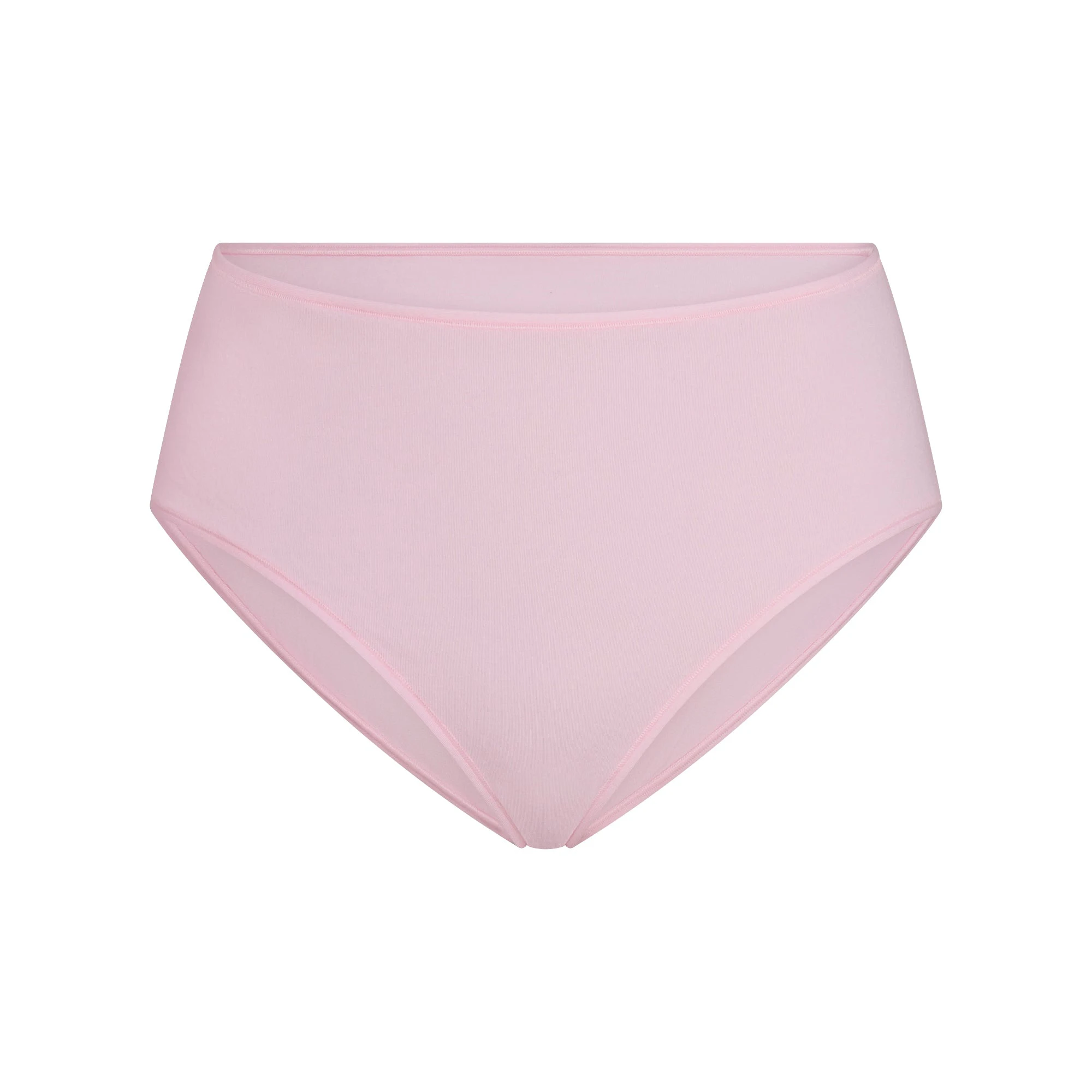 EVERYDAY COTTON HIGH-WAISTED BRIEF | PEONY FLAT ON A WHITE BACKGROUND | FLT
