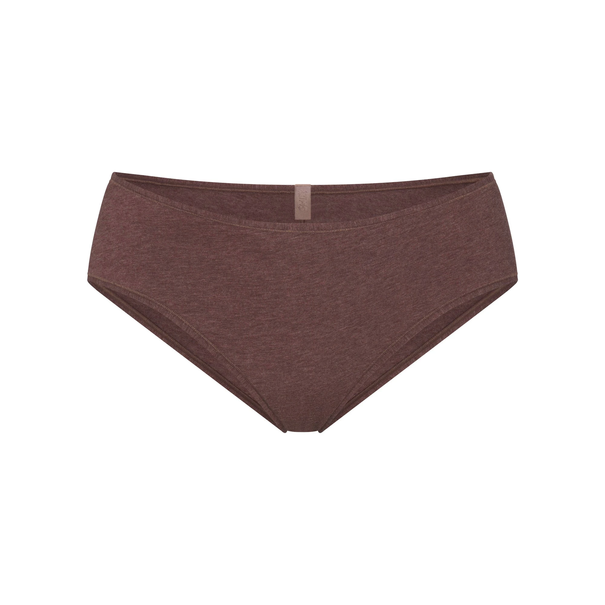 EVERYDAY COTTON HIPSTER | COCOA HEATHER FLAT ON A WHITE BACKGROUND | FLT