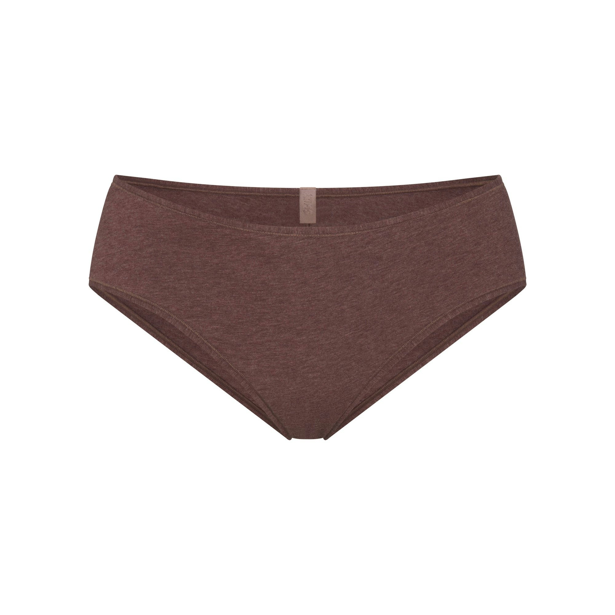 EVERYDAY COTTON HIPSTER | COCOA HEATHER FLAT ON A WHITE BACKGROUND | FLT