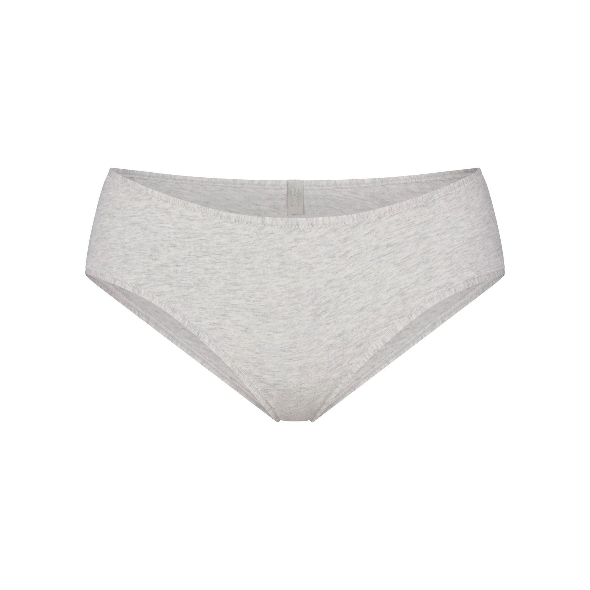 EVERYDAY COTTON HIPSTER | LIGHT HEATHER GREY FLAT ON A WHITE BACKGROUND | FLT