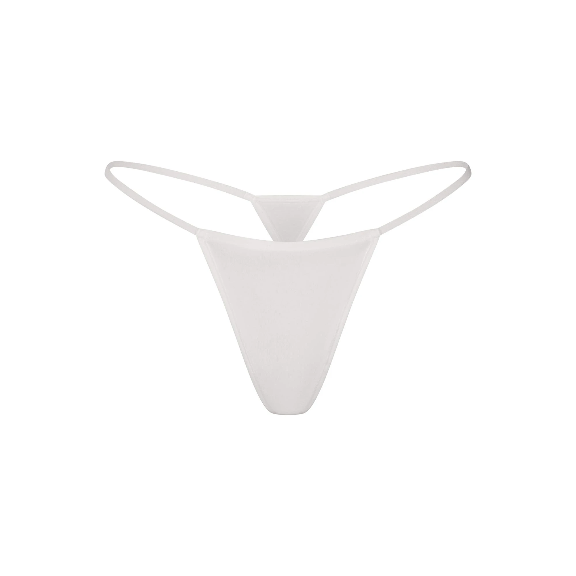 EVERYDAY COTTON STRING THONG | SNOW FLAT ON A WHITE BACKGROUND | FLT