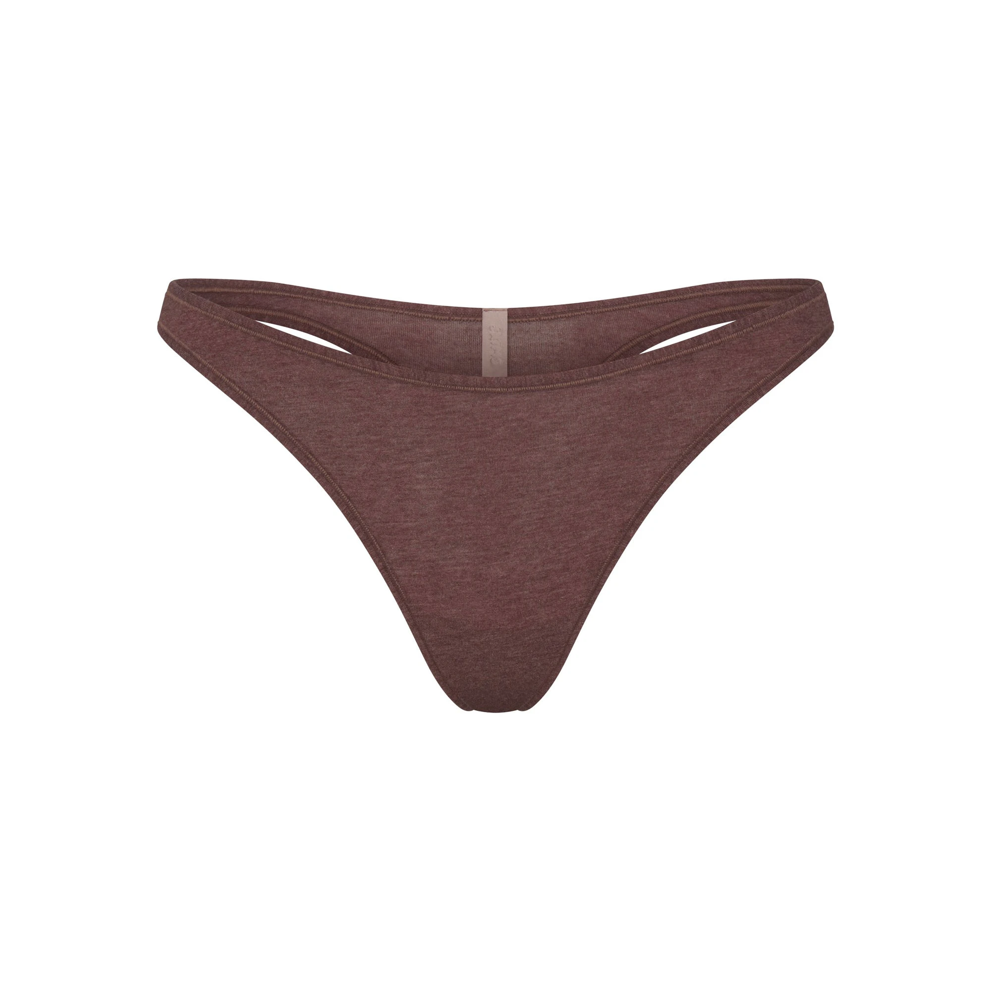 EVERYDAY COTTON THONG | COCOA HEATHER FLAT ON A WHITE BACKGROUND | FLT