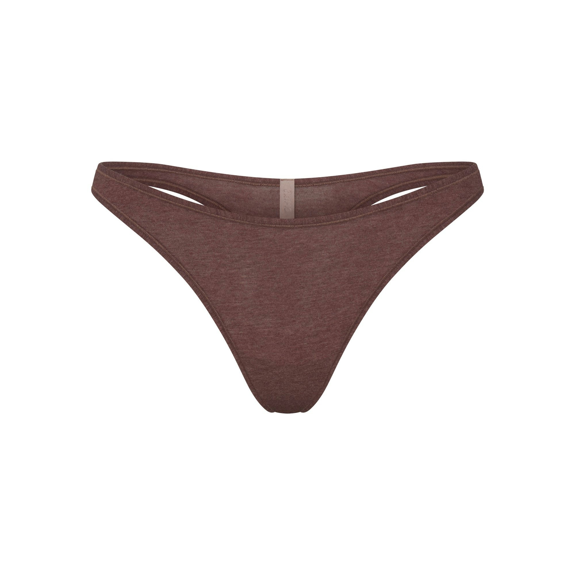 EVERYDAY COTTON THONG | COCOA HEATHER FLAT ON A WHITE BACKGROUND | FLT