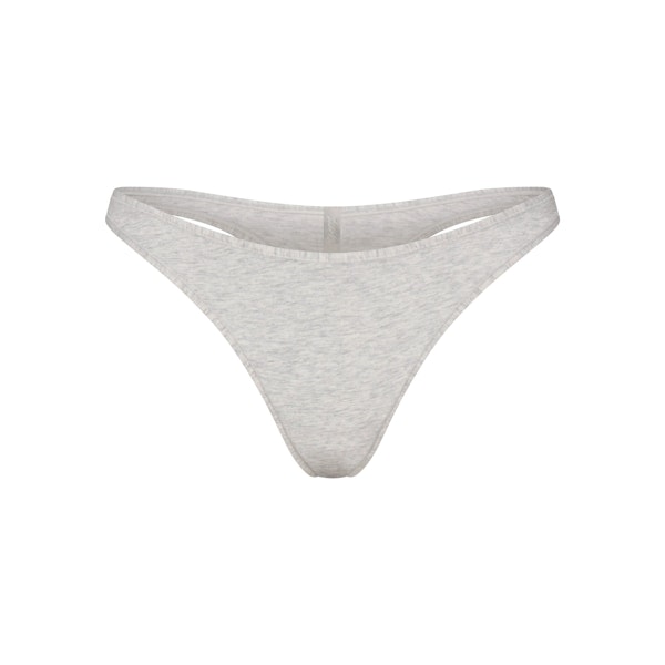 EVERYDAY COTTON THONG | LIGHT HEATHER GREY FLAT ON A WHITE BACKGROUND | FLT