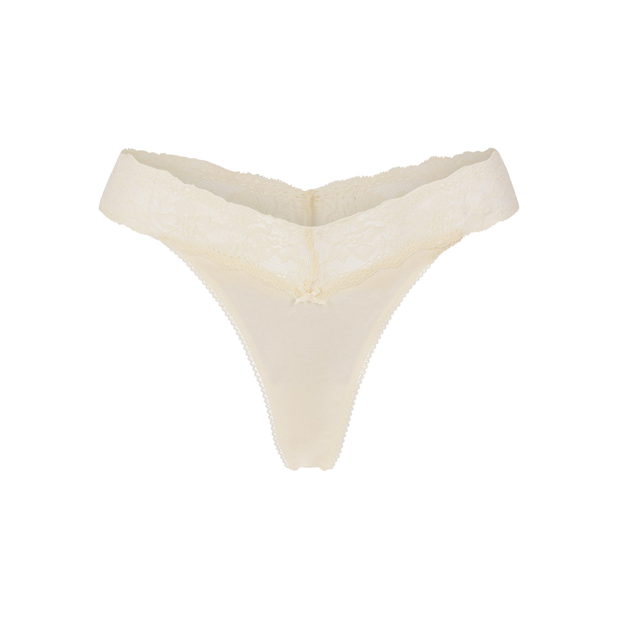WIDE LACE THONG