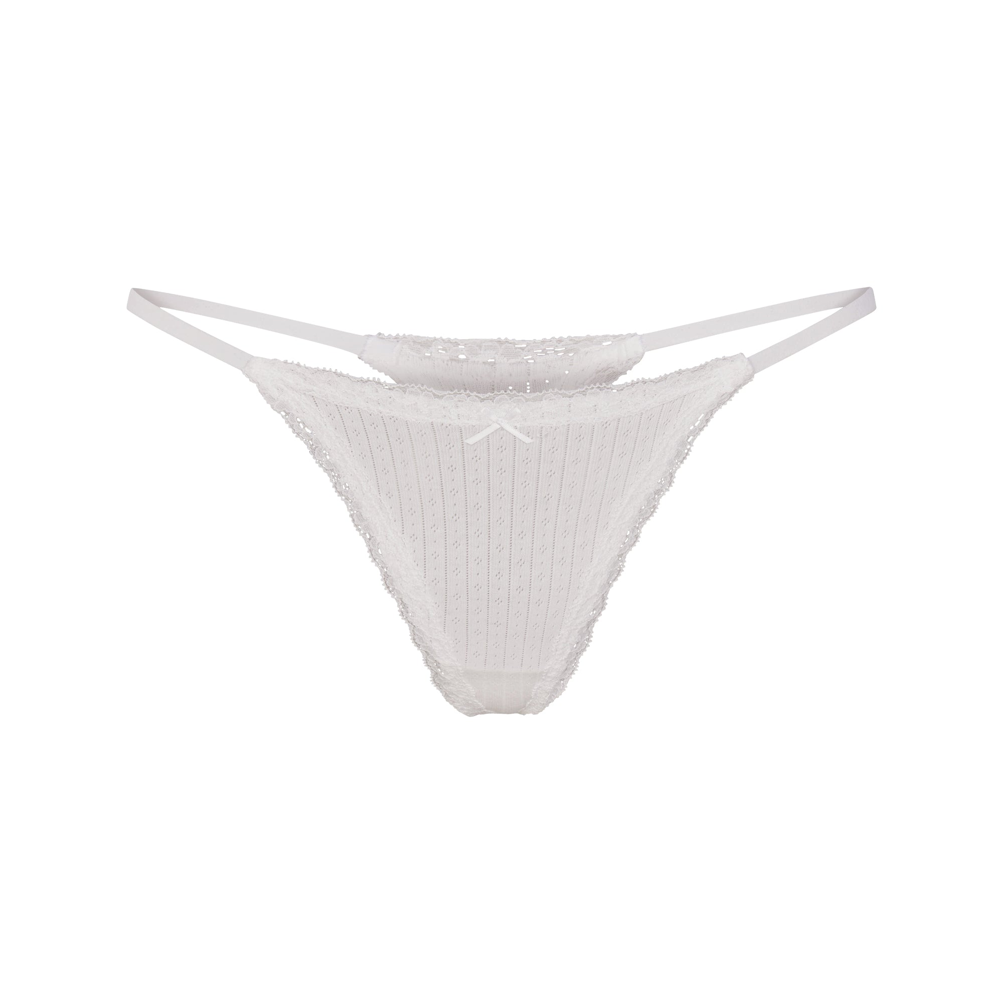 POINTELLE LACE STRING THONG