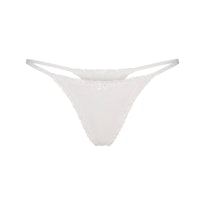 LIGHTWEIGHT COTTON POINTELLE LACE STRING THONG