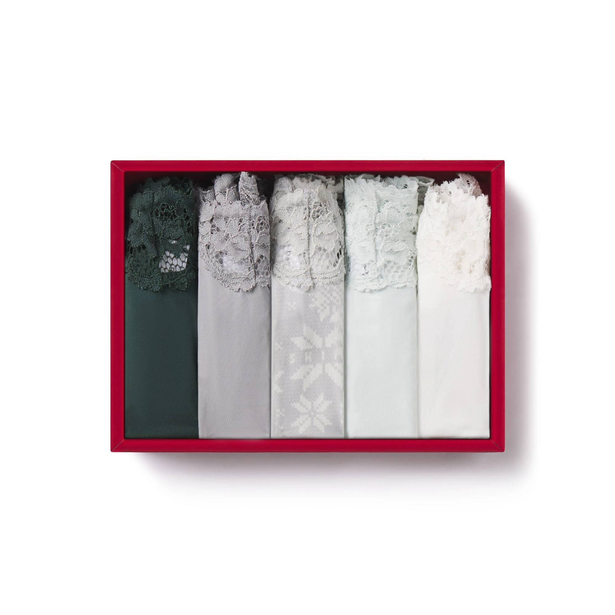 FITS EVERYBODY LACE DIPPED THONG 5-PACK | MIRRO MULTI FLAT ON A WHITE BACKGROUND | FLT