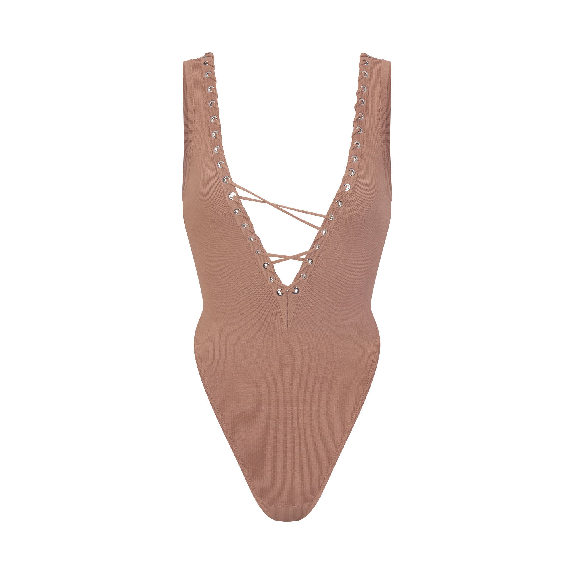 REFINED KNIT DEEP V BODYSUIT