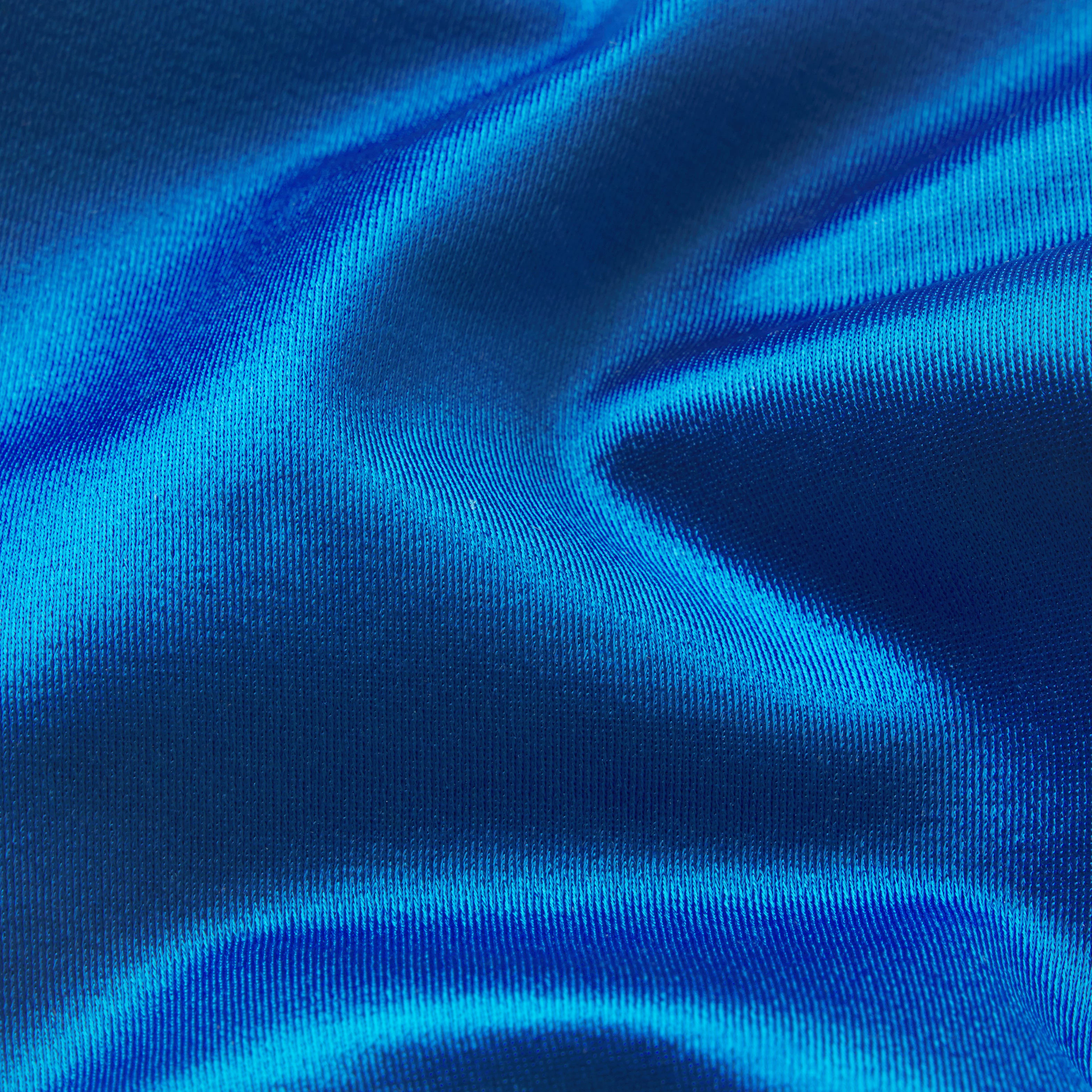 NikeSKIMS SATIN SHINE PLUNGE T-BACK BRA | COBALT & LAYS FLAT ON A WHITE BACKGROUND | FLT