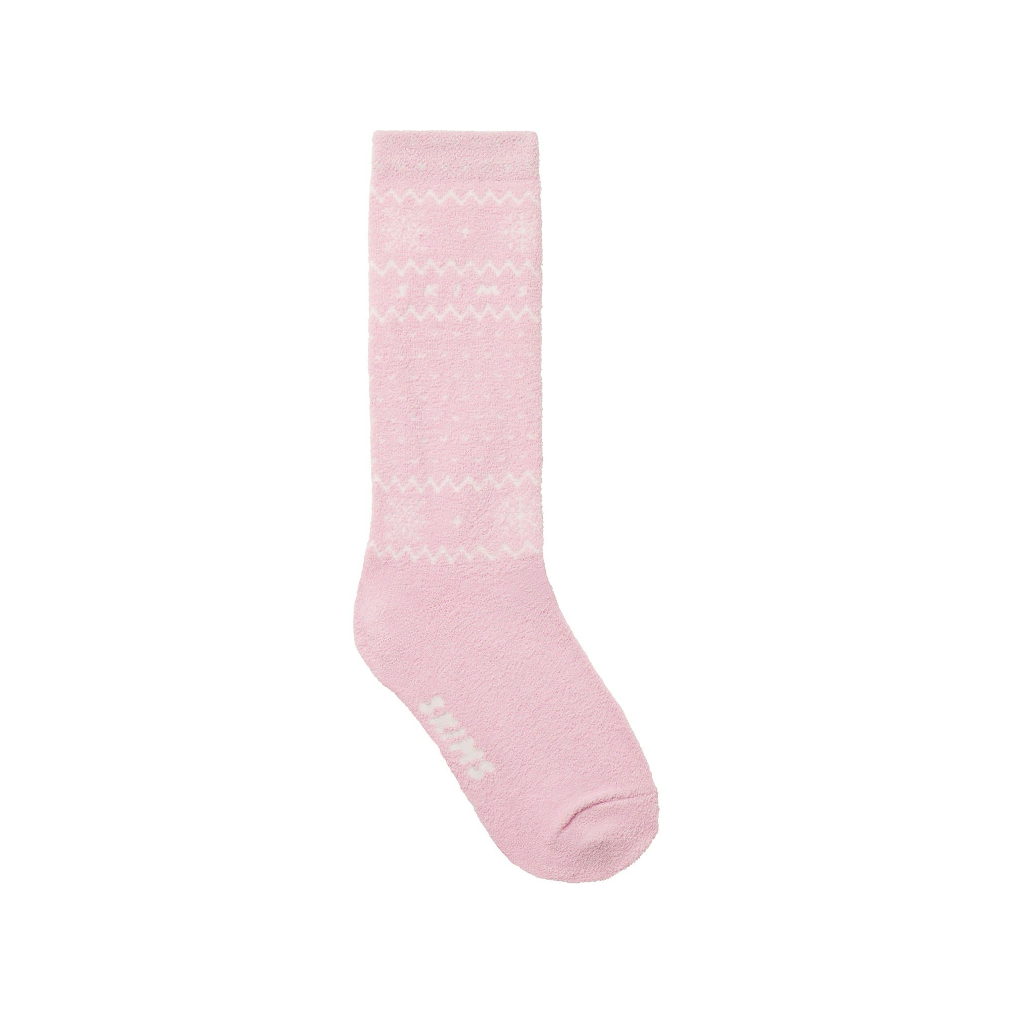 COZY LITE SOCK | BABY PINK HEART FAIR ISLE ADDITIONAL FABRIC DETAILS