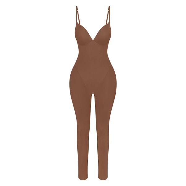SKIMS ULTIMATE BODY BUTT AND HIP ENHANCING CATSUIT | JASPER FLAT ON A WHITE BACKGROUND | FLT