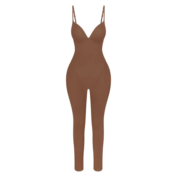 SKIMS ULTIMATE BODY BUTT AND HIP ENHANCING CATSUIT | JASPER FLAT ON A WHITE BACKGROUND | FLT