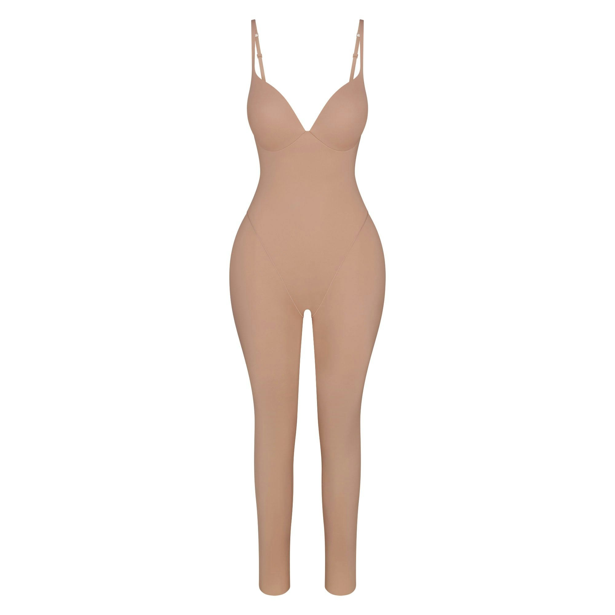 SKIMS ULTIMATE BODY BUTT AND HIP ENHANCING CATSUIT | SIENNA FLAT ON A WHITE BACKGROUND | FLT