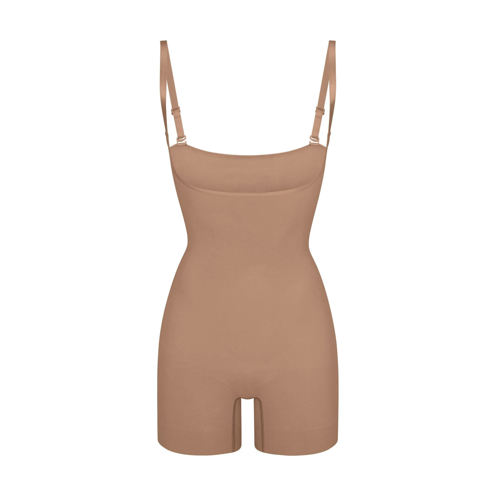 SEAMLESS SCULPT OPEN BUST SHORTIE BODYSUIT | SIENNA (ONESIES, BODYSUITS) LAYS FLAT ON A WHITE BACKGROUND