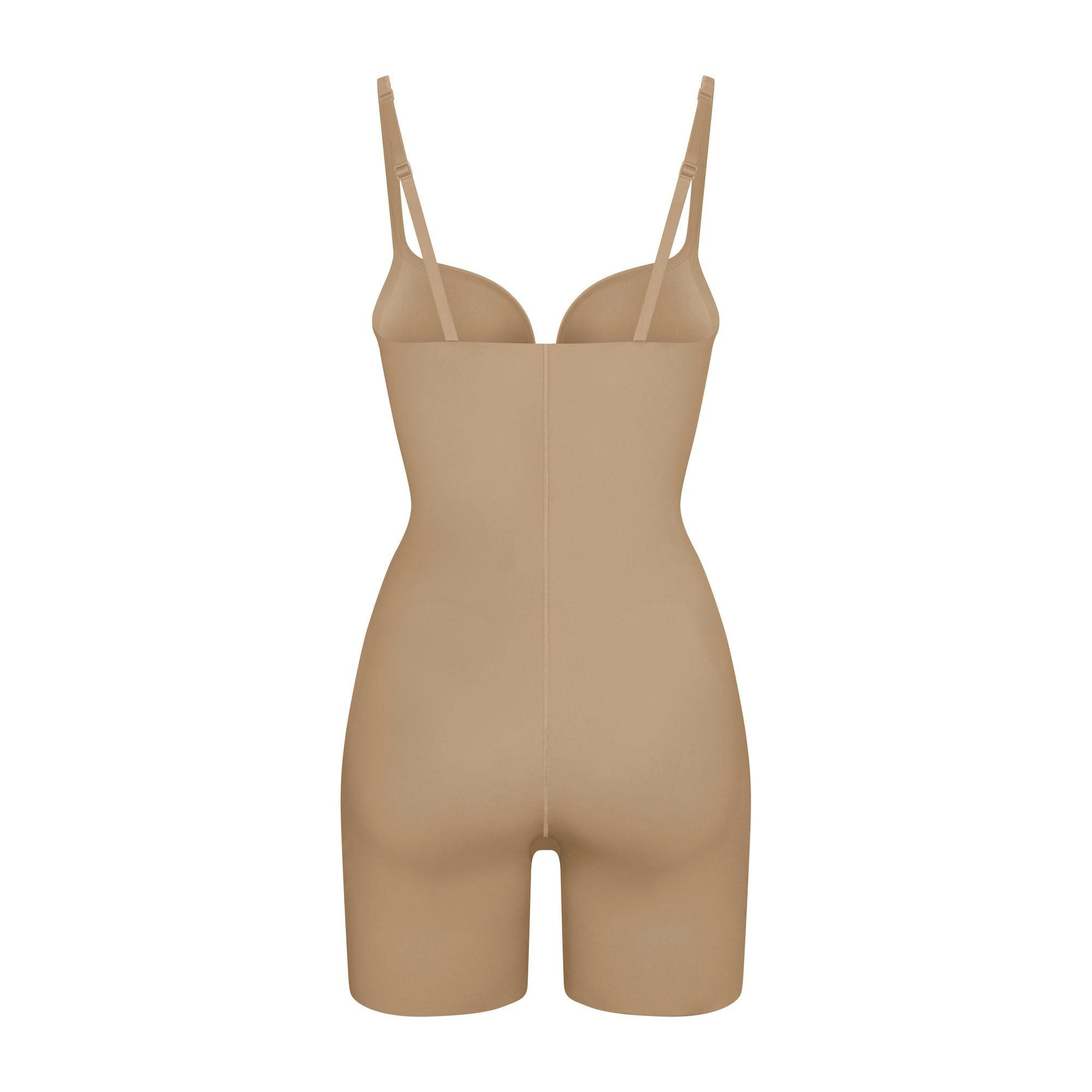 SKIMS ULTIMATE BODY PUSH-UP BUTT ENHANCING PADDED MID THIGH BODYSUIT | CLAY ADDITIONAL FABRIC DETAILS | FLT
