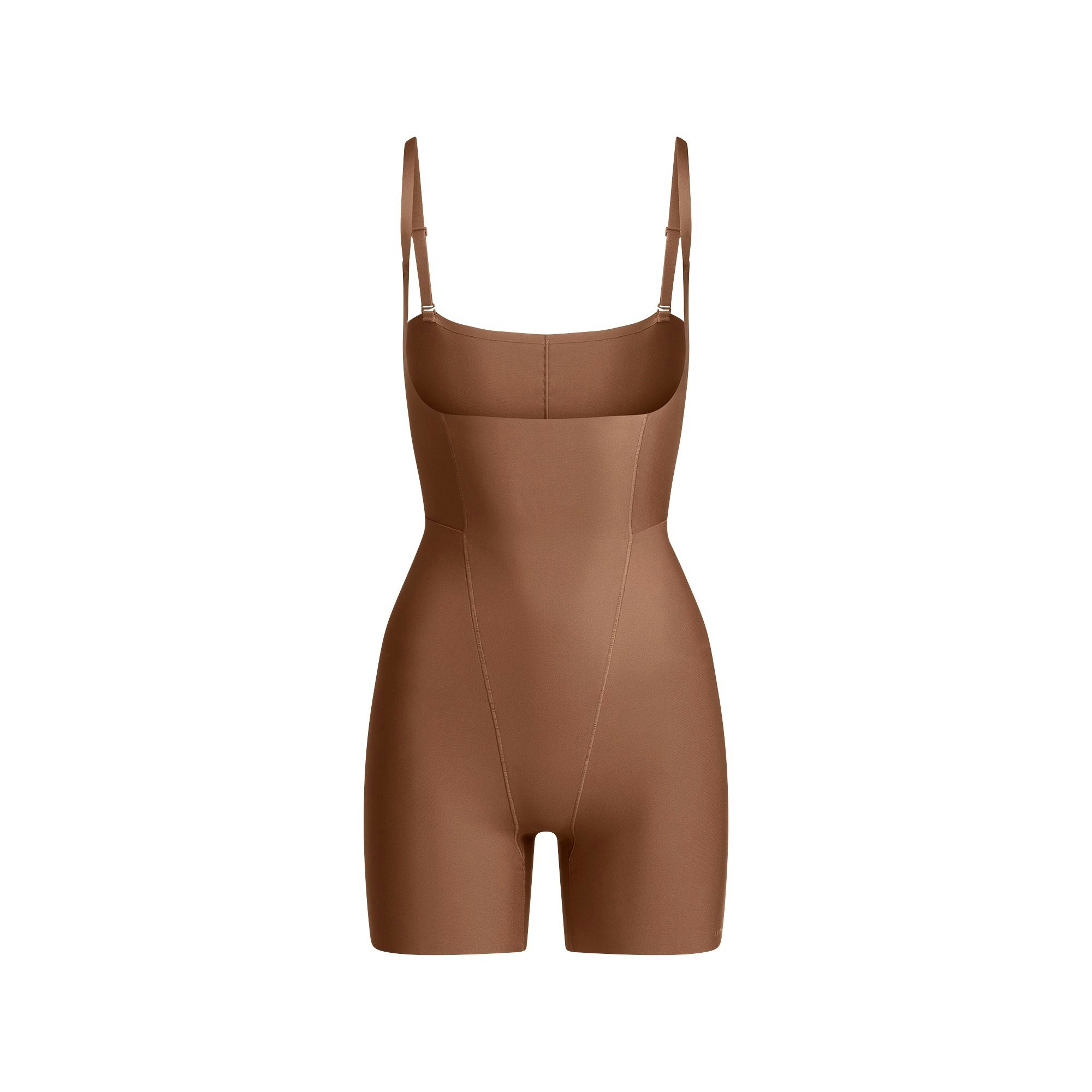 SKIMS BODY CORE SCULPT FUNCTIONAL MID THIGH BODYSUIT | JASPER FLAT ON A WHITE BACKGROUND | FLT