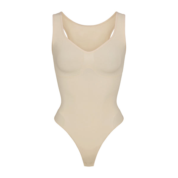 FITS EVERYBODY SQUARE NECK BODYSUIT | SAND