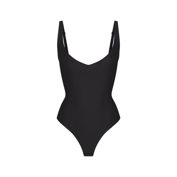 SKIMS BODY PUSH-UP THONG BODYSUIT | ONYX