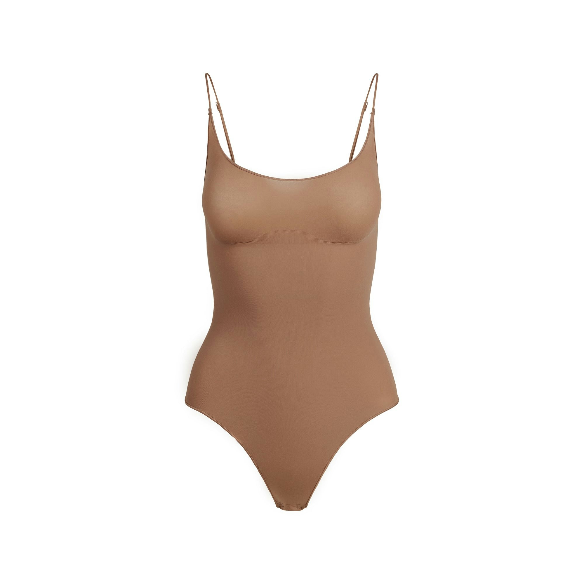 SHEER SEAMLESS THONG BODYSUIT | JASPER FLAT ON A WHITE BACKGROUND | FLT