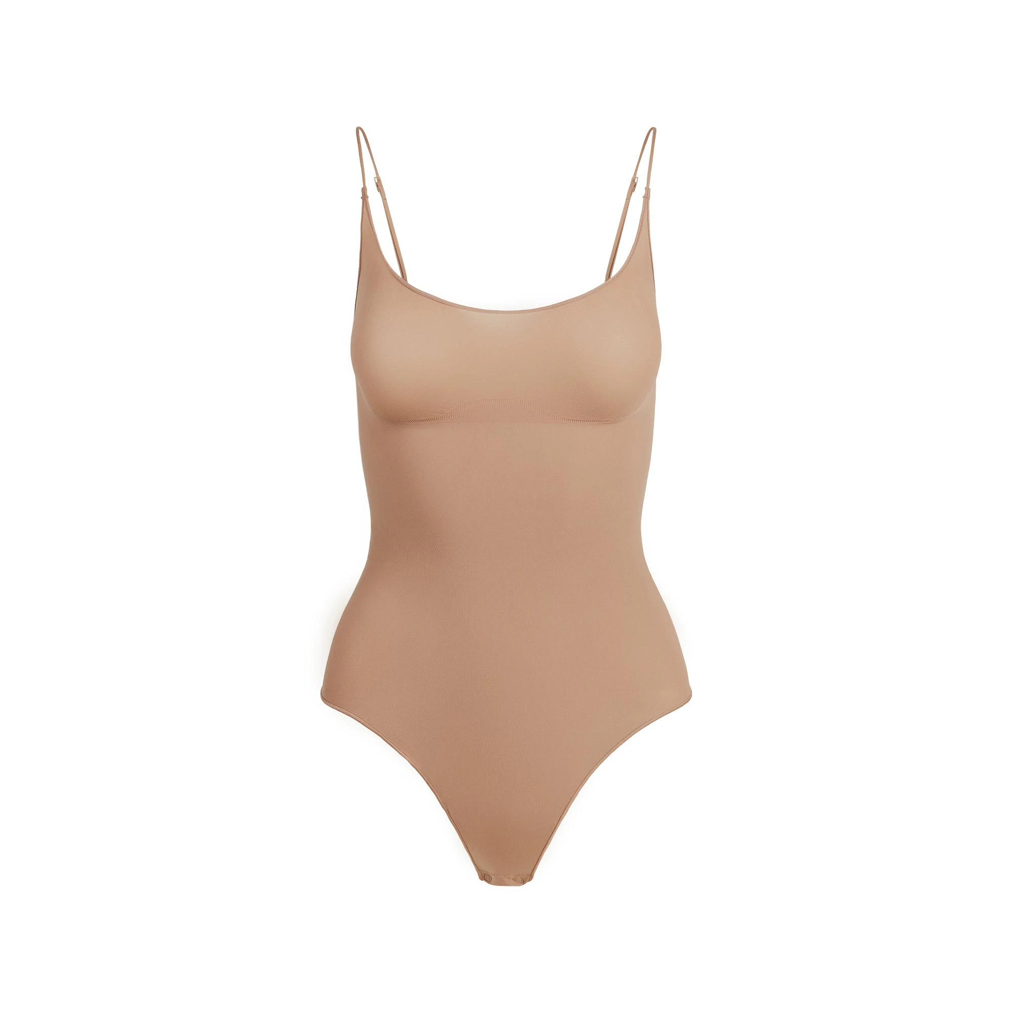SHEER SEAMLESS THONG BODYSUIT | SIENNA FLAT ON A WHITE BACKGROUND | FLT