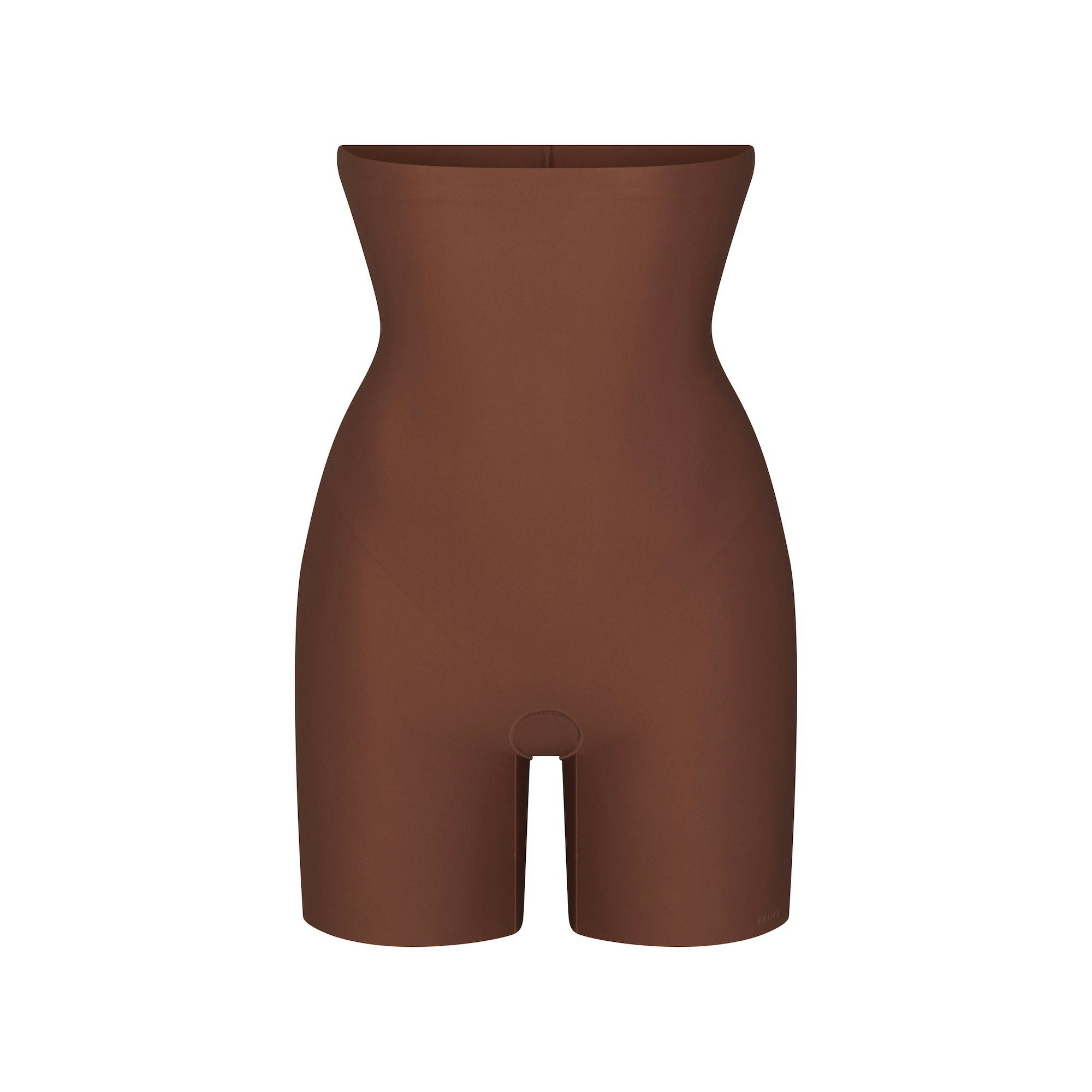 SKIMS BODY CORE SCULPT HIGH-WAISTED SHORT | JASPER (SHAPEWEAR SHORTS) FLAT ON A WHITE BACKGROUND | FLT