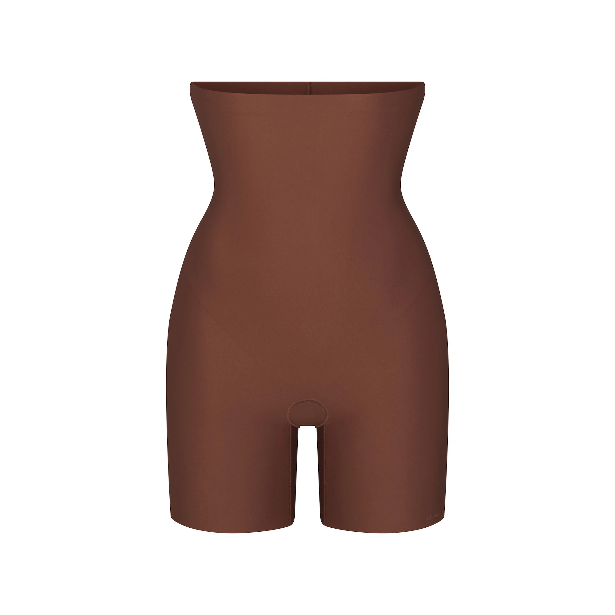 SKIMS BODY CORE SCULPT HIGH-WAISTED SHORT | JASPER (SHAPEWEAR SHORTS) FLAT ON A WHITE BACKGROUND | FLT
