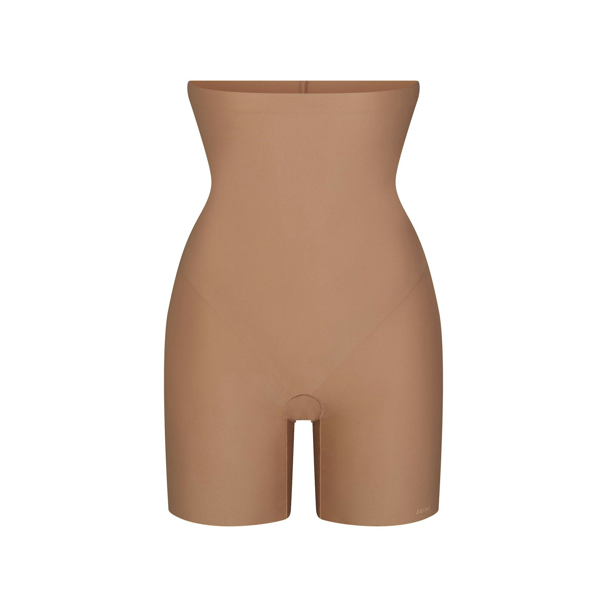 SKIMS BODY CORE SCULPT HIGH-WAISTED SHORT | SIENNA (SHAPEWEAR SHORTS) FLAT ON A WHITE BACKGROUND | FLT