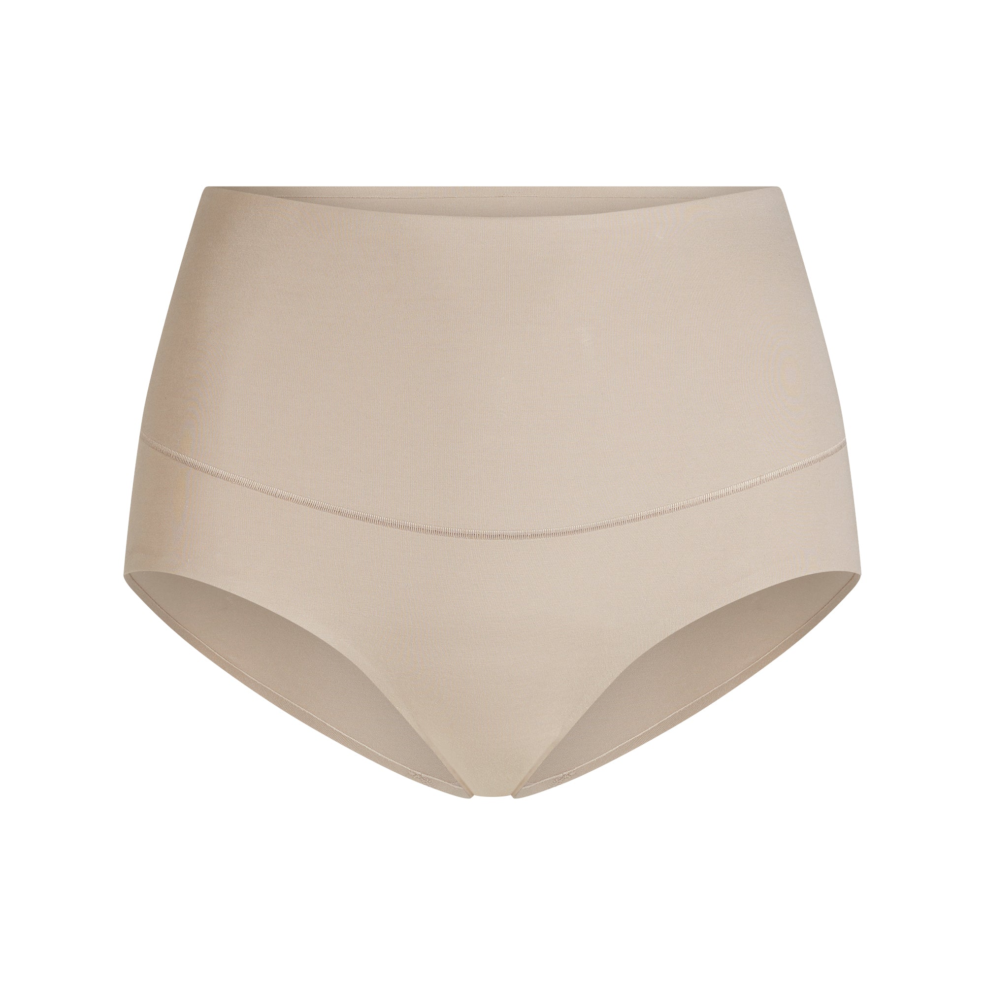 COTTON SHAPEWEAR HIGH-WAISTED BRIEF | LINEN FLAT ON A WHITE BACKGROUND | FLT